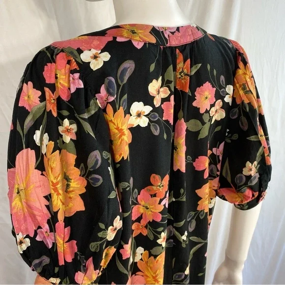 Voge Boutique Floral Cropped Leg Puff Sleeve Jumpsuit - Picture 3 of 8
